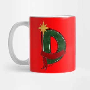 Letter D - Christmas Letter Mug